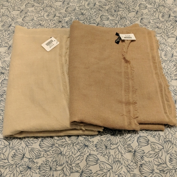 NEW 100% Pair of Cashmere Pashmina Scarves - Picture 1 of 4
